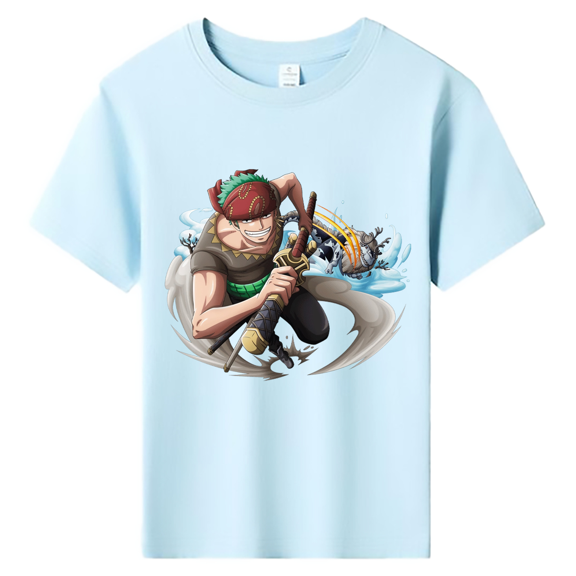 ワンピース ロロノア・ゾロ ONE PIECE Roronoa Zoro 綿100％キッズTシャツ（フロントプリント）